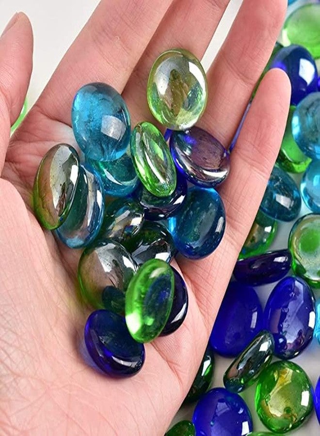 VANNEF® Premium Decorative Aqua, Green & Blue Glass Pebbles for Vase Fillers Aqurium/Fish Tank, Plant Pots, Home, Garden, Indoor & Outdoor Decoration (900 gm Aqua, Green & Blue) - Image 3
